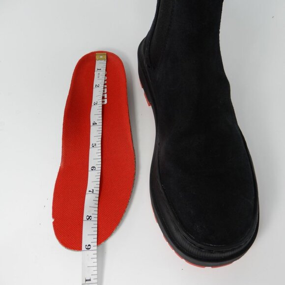 CAMPER Brutus Trek Ankle Chelsea Boots 35 5 Black Nubuck Red Michelin Sole NEW - Picture 15 of 15